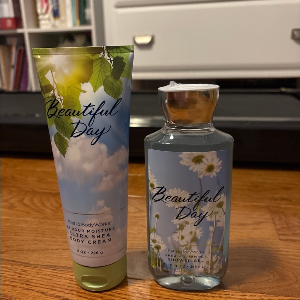 Bath & Body Works - beautiful day 
Shower fell and lotion 
Brand new & unused